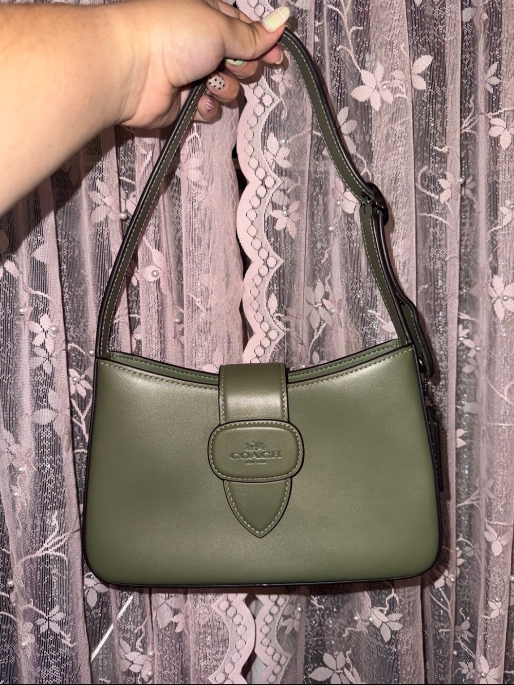 Coach Eliza Shoulder Bag in Military Green